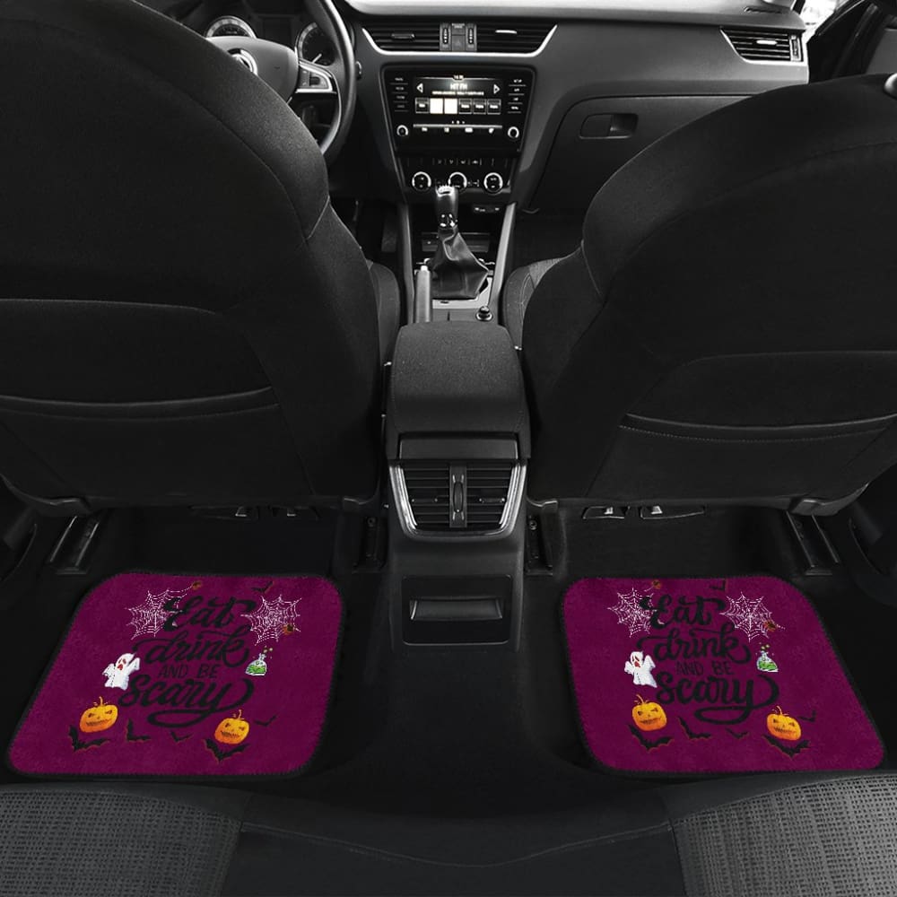 Eat Drink & Be Scary Car Floor Mats 211501 - YourCarButBetter