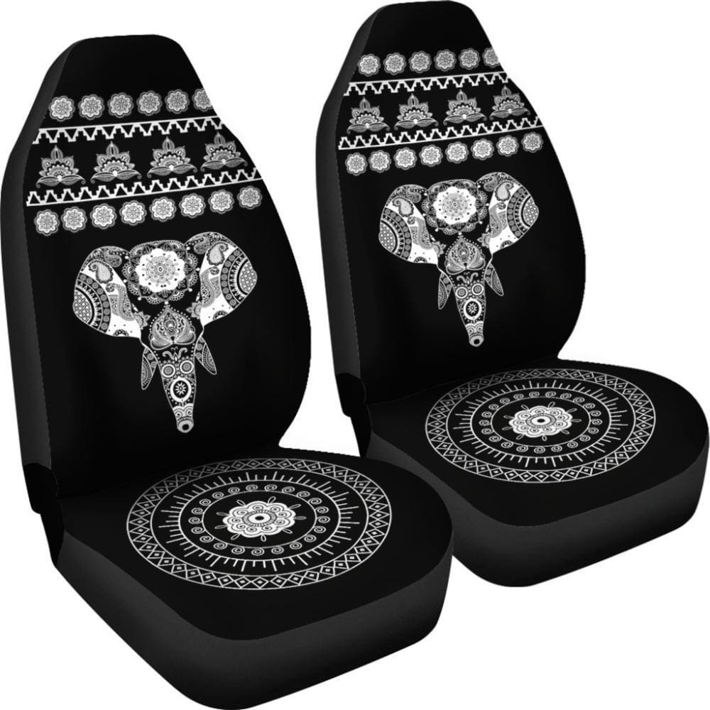 Elephant Car Seat Covers - Elephant Mandala Covers 101819 - YourCarButBetter