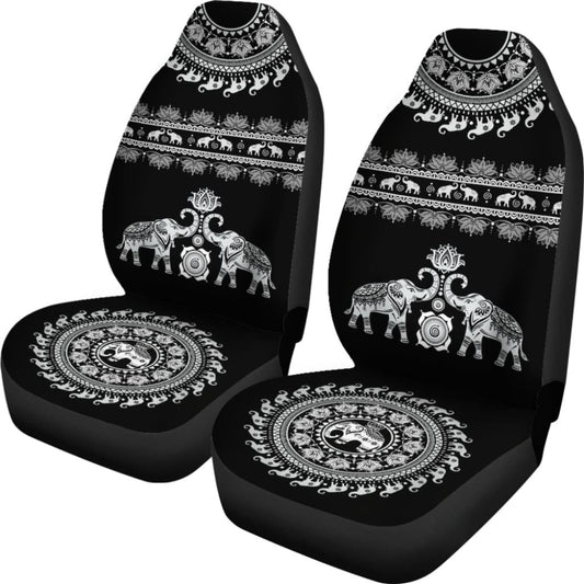 Elephant Mandala - Car Seat Cover093223 - YourCarButBetter