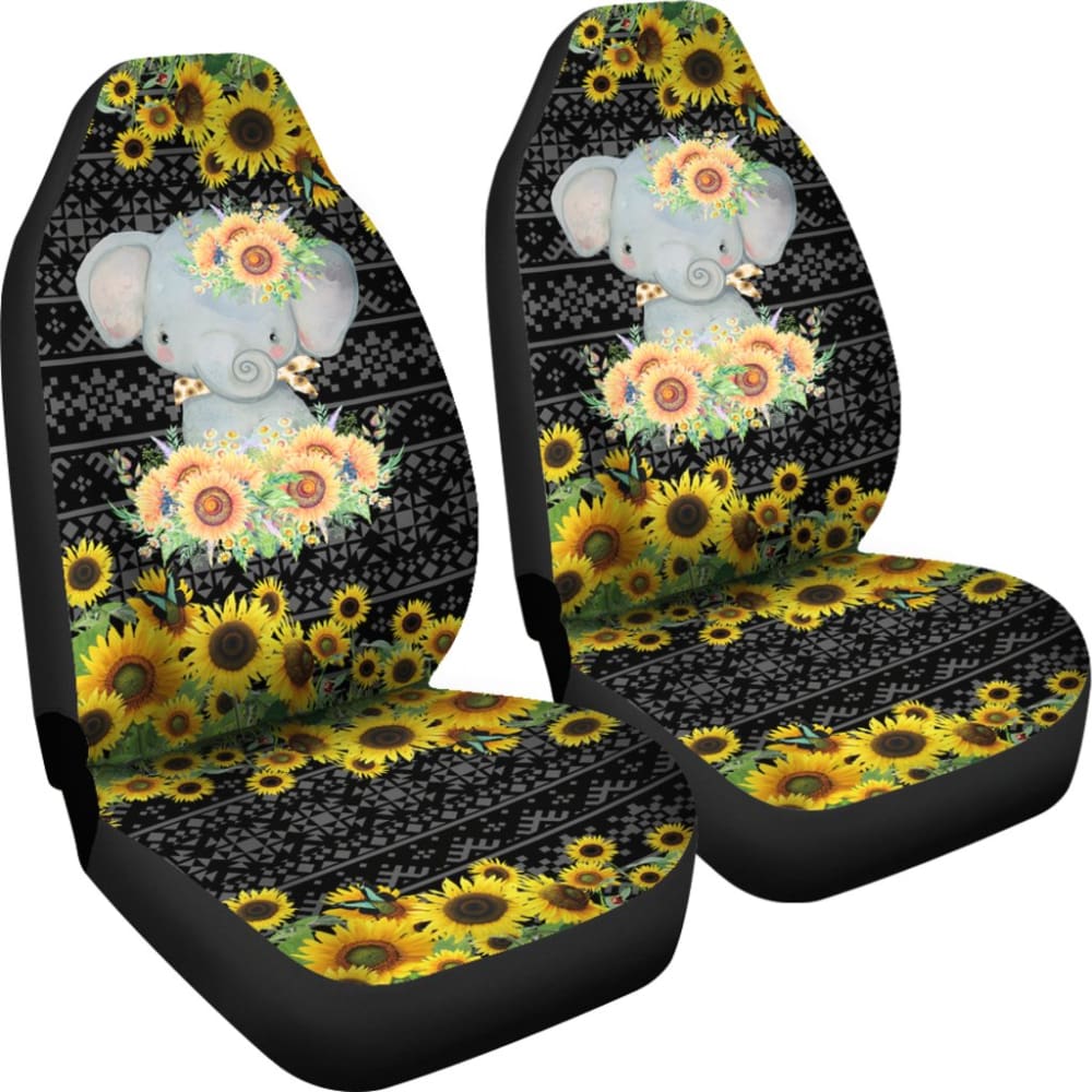 Elephant Sunflower Art Car Seat Covers Amazing Gift 211402