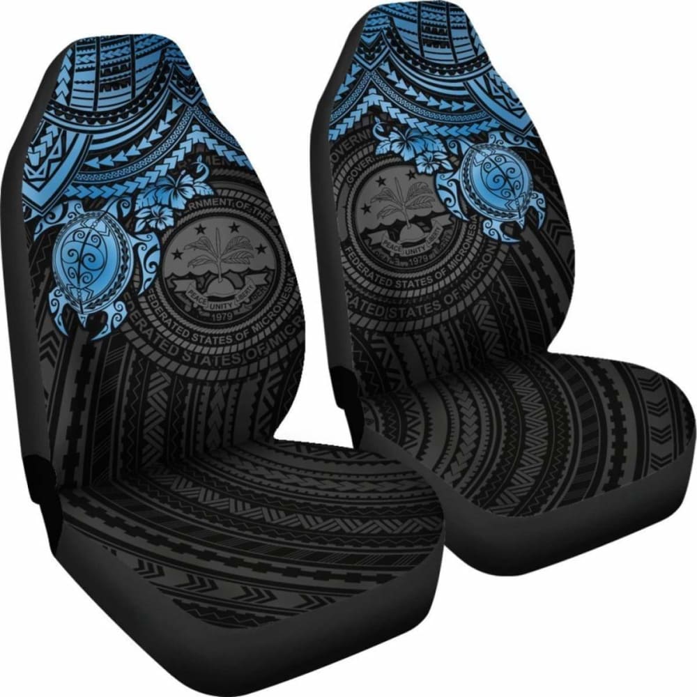 Federated States Of Micronesia Car Seat Covers - Blue Turtle - Amazing 091114 - YourCarButBetter