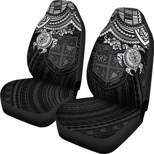 Fiji Polynesian Car Seat Covers White Turtle Amazing 091114 - YourCarButBetter