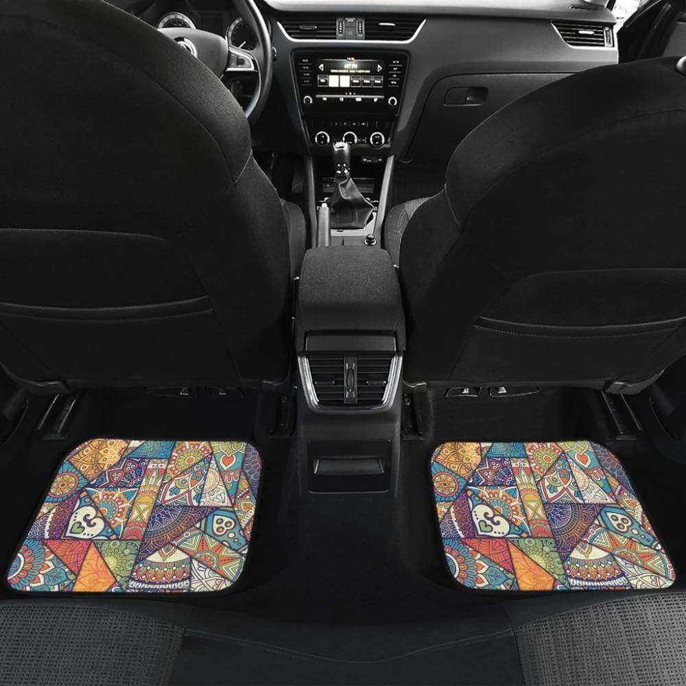 Fire Horse Vintage Mandala Car Floor Mats 210303