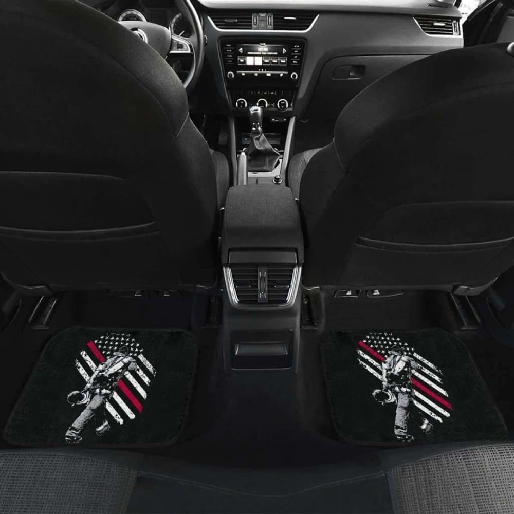 Firefighter Front And Back Car Mats Set Of 4 101211