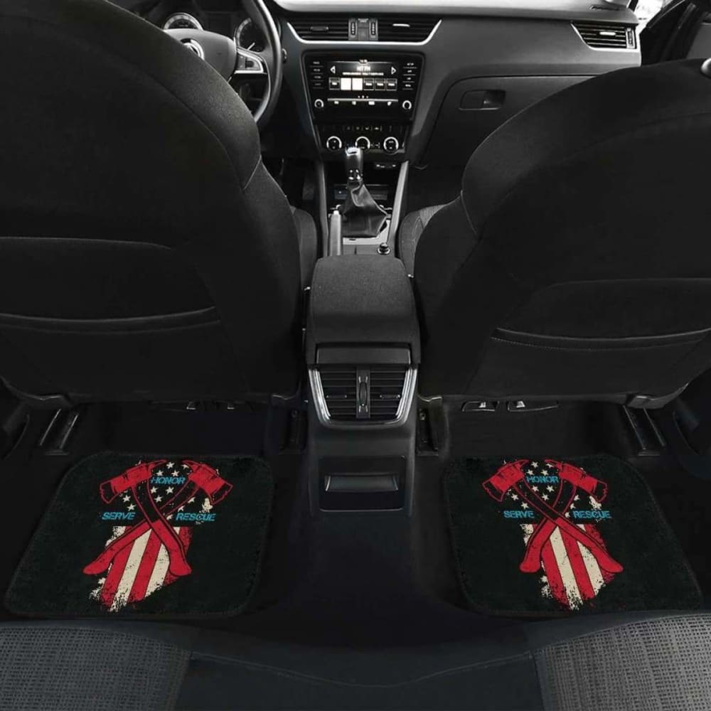 Firefighter Front And Back Car Mats Set Of 4 101211