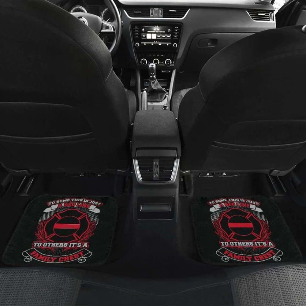 Firefighter Front And Back Car Mats Set Of 4 101211