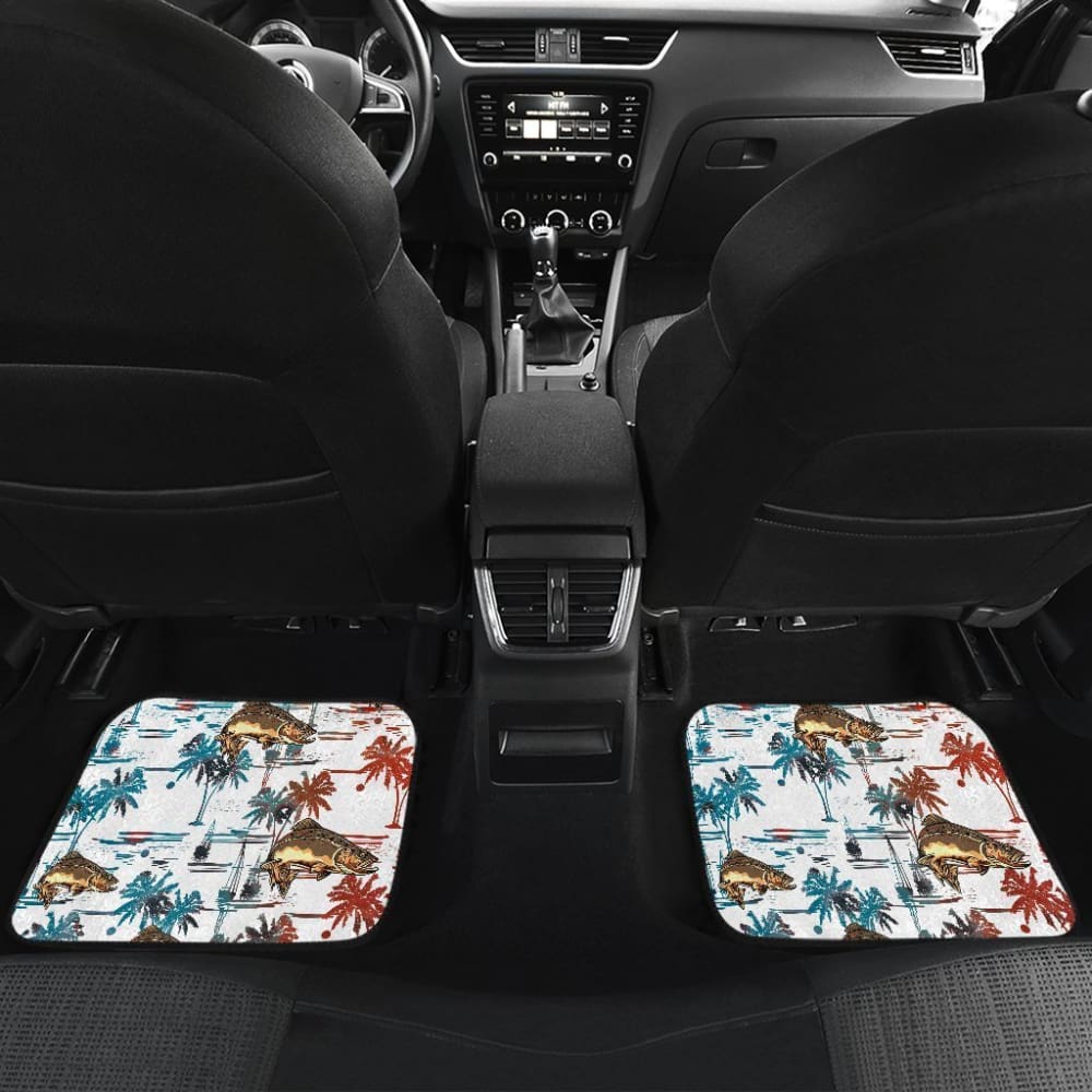 Fishing Car Mats Brown Trout Pattern Hawaii Style Car Decor 182417 - YourCarButBetter