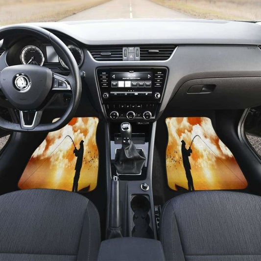 Fishing Is Life Front And Back Car Mats 112608