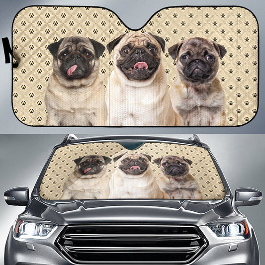 Pug Dog Car Auto Sun Shades Funny Decor Your Car