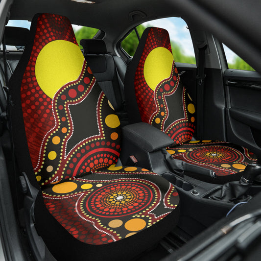 Australia Indigenous Circle Dot Car Seat Covers 2 212501