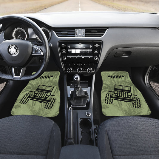 Jeep Offroad Drabolive Black Beach Palms Car Floor Mats Style 1 211201
