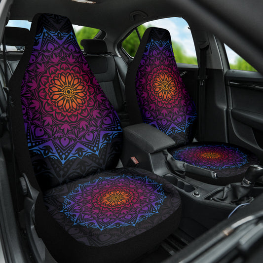 Purple Mandala Circle Car Seat Covers 212401