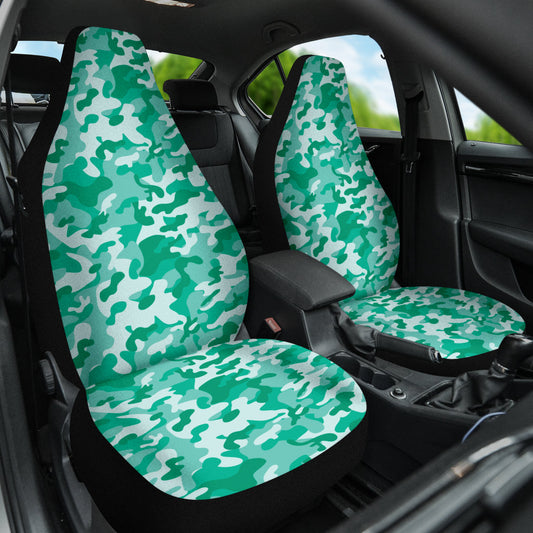 Cool Mint Green Camo Car Seat Covers 211501