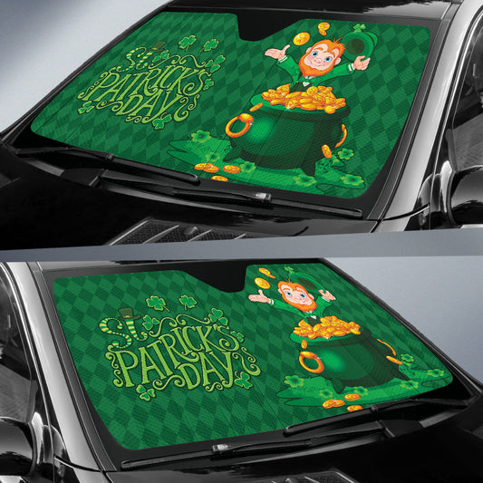 Leprechaun Patrick's Day Car Auto Sun Shades 212501