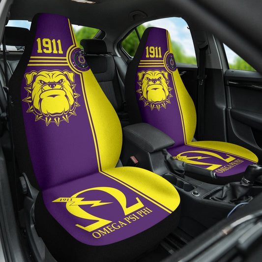 Omega Psi Phi Bulldog Style Car Seat Covers 212401