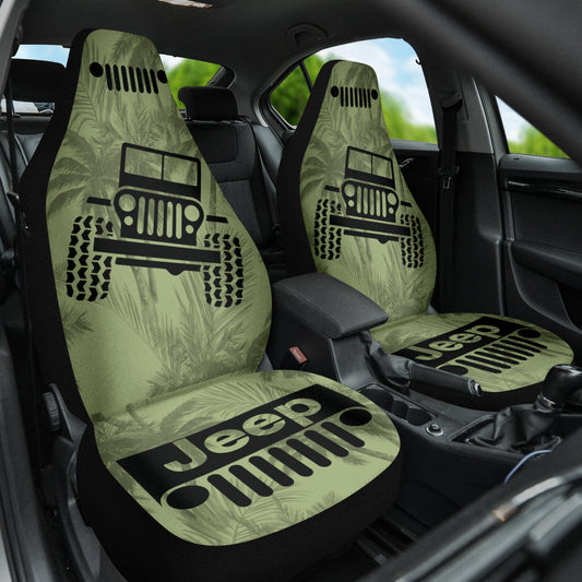 Jeep Offroad Drabolive Black Beach Palms Car Seat Covers Style 1 211701