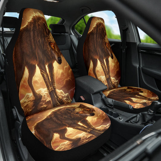Epic Celestial Wolf Warrior Digital Printing Car Seat Covers 211402