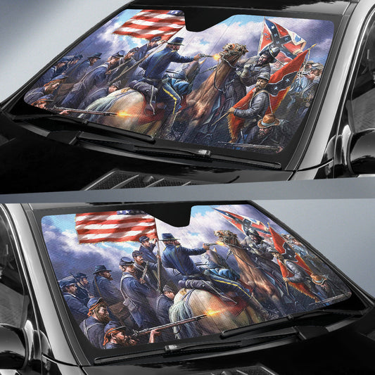 US American Civil War Car Auto Sun Shades Style 2 213001