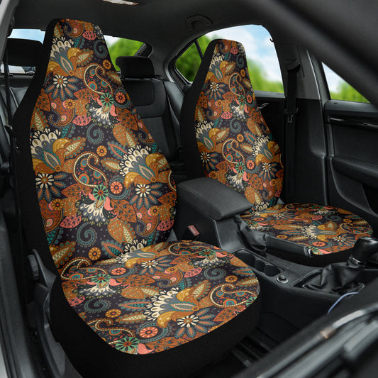 Vintage Color Paisley Pattern Car Seat Covers 212201
