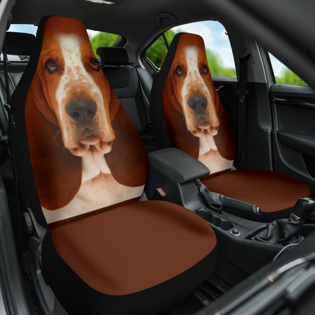 Basset Hound Dog Car Seat Covers Funny Dog Face