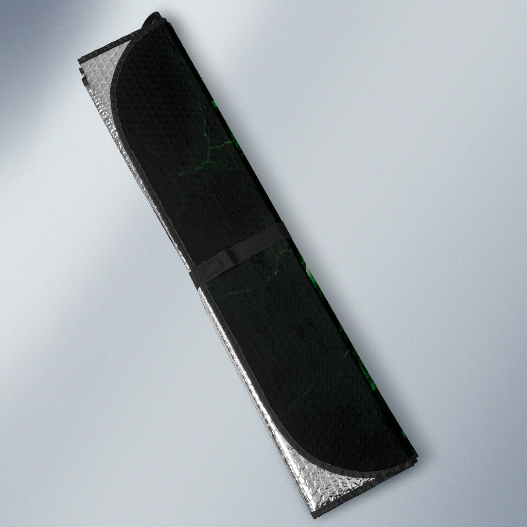 Biohazard Green Neon Crack Car Auto Sun Shades 212101