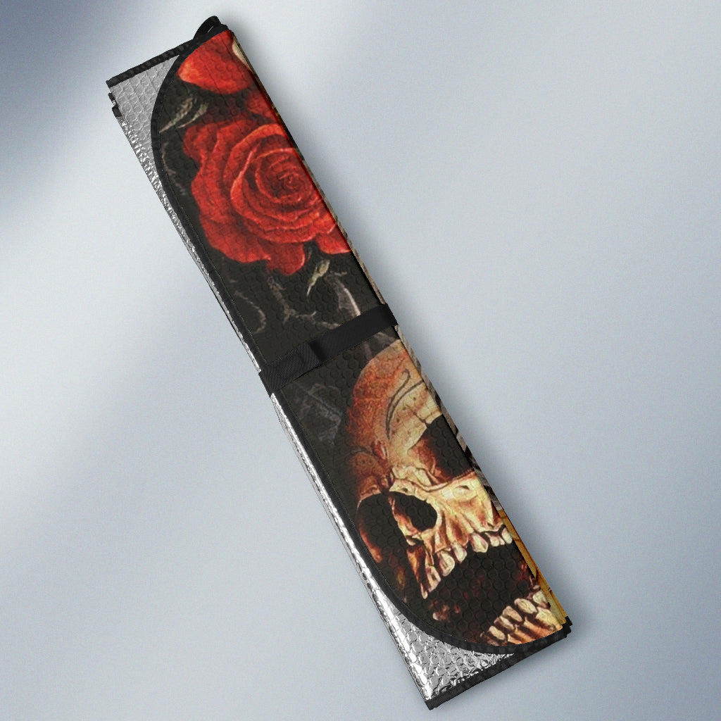 Sugar Skull Girl Flower Car Auto Sun Shades Car Accessories 212901