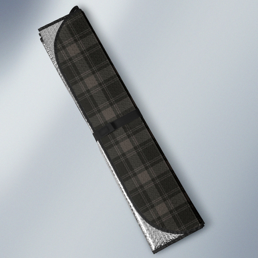 Black Plaid Pattern Car Auto Sun Shades 212401