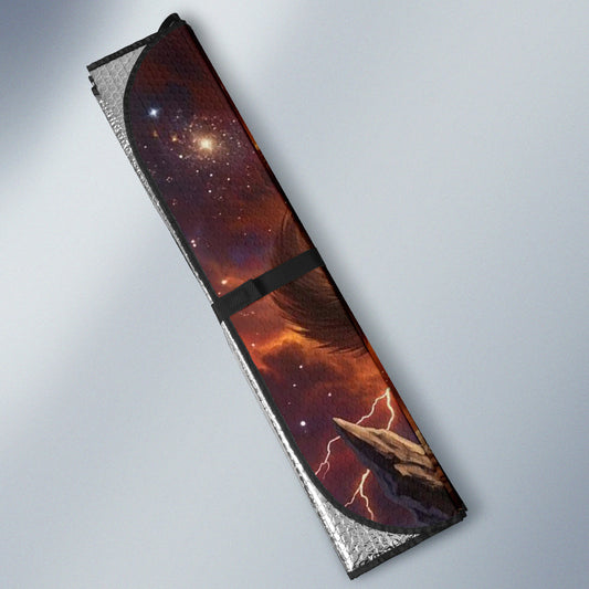 Majestic Armored Wolf Cosmic Fantasy Art Car Auto Sun Shades 211402