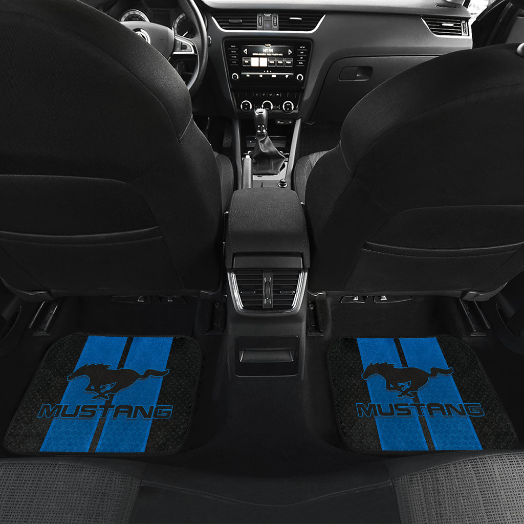 Blue Ford Mustang Fastback Muscle Car Floor Mats 210101