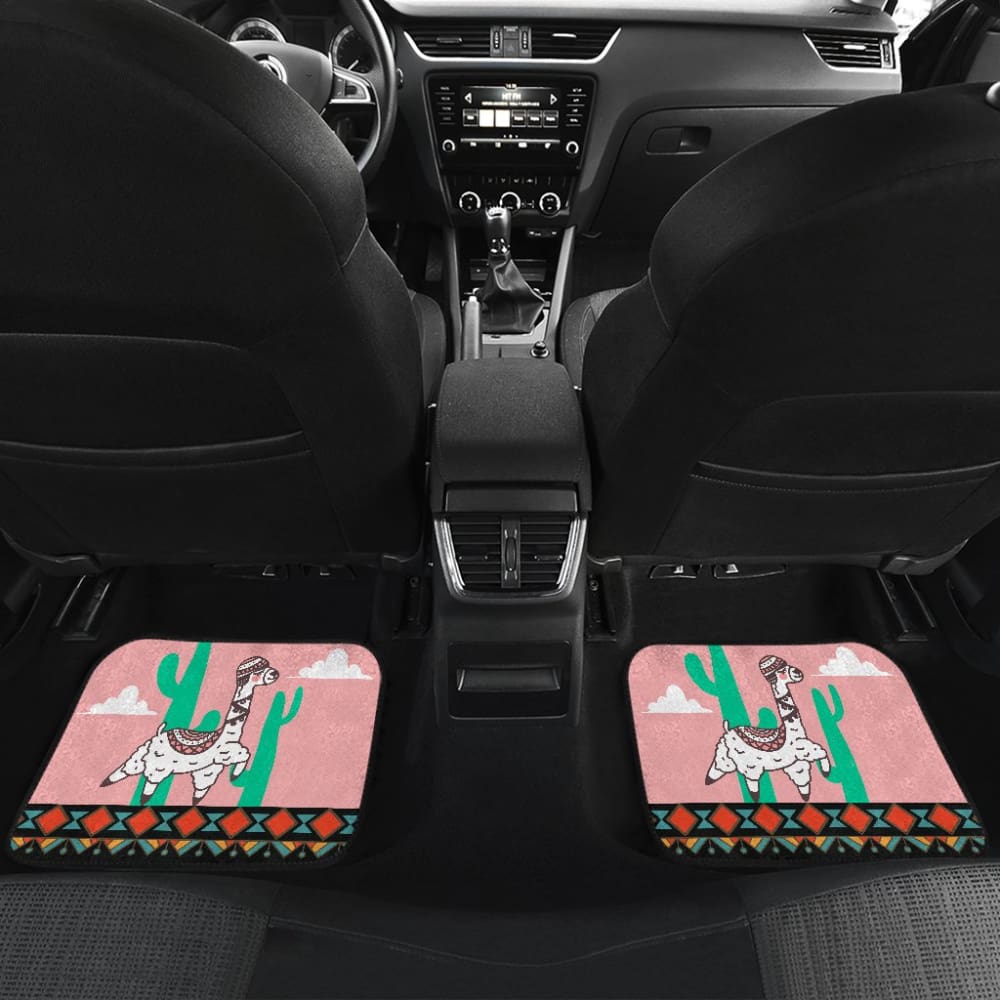 Funny Alpaca Cactus Pattern Lovely Car Floor Mats 212003 - YourCarButBetter