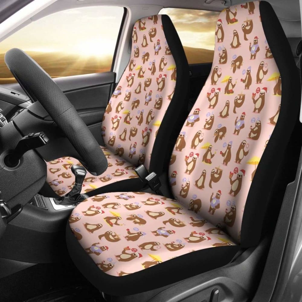 Funny Sloth Emotions Car Seat Covers 144902