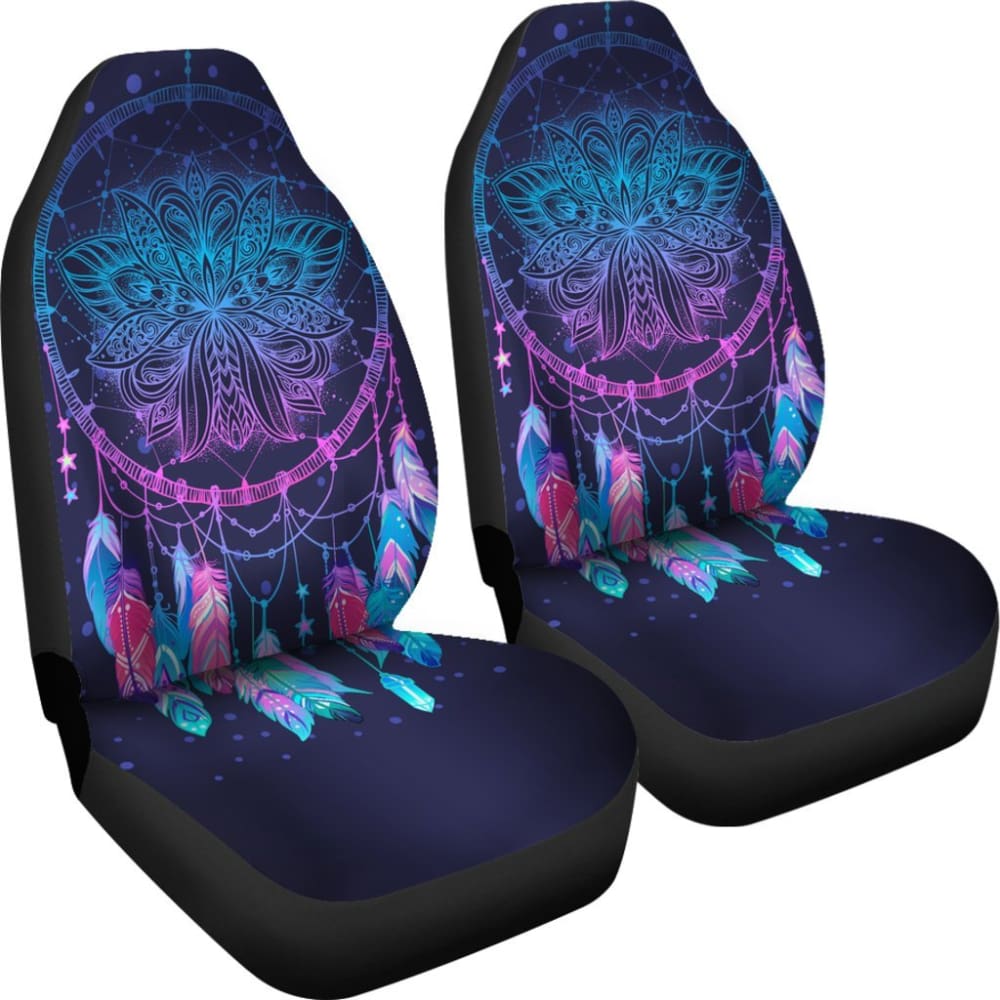 Galaxy Purple Dreamcatcher Native American Design Car Seat Covers 093223 - YourCarButBetter