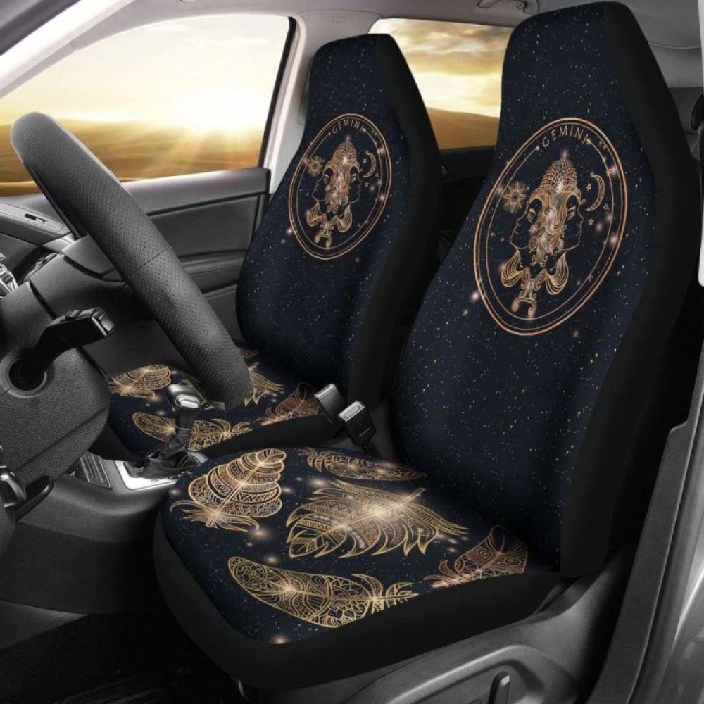 Gemini Of Zodiac With Feathers Car Seat Covers Amazing 161012