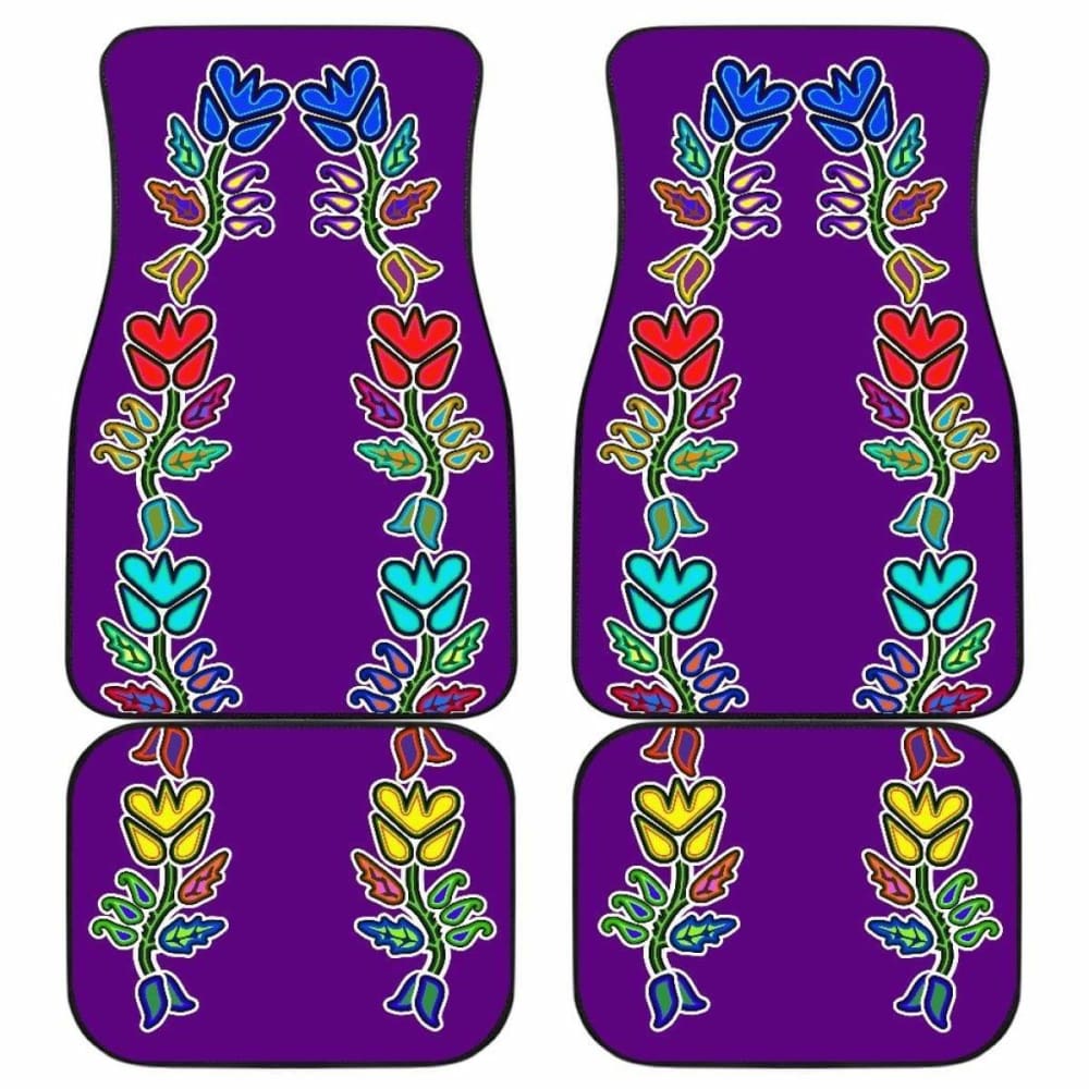 Generations Floral Purple Front And Back Car Mats (Set Of 4) 153908 - YourCarButBetter