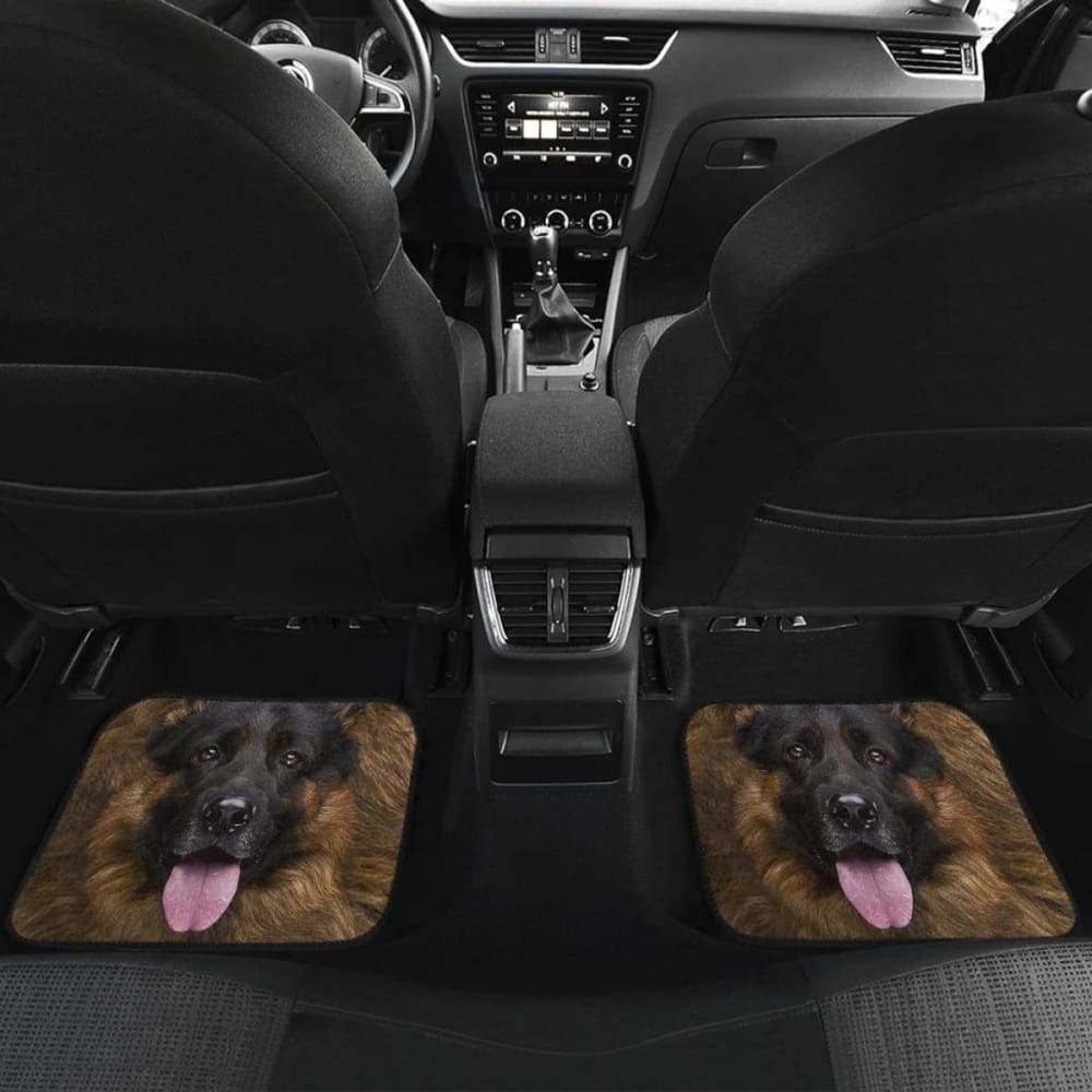 German Shepherd Car Floor Mats Funny Dog Face 091706