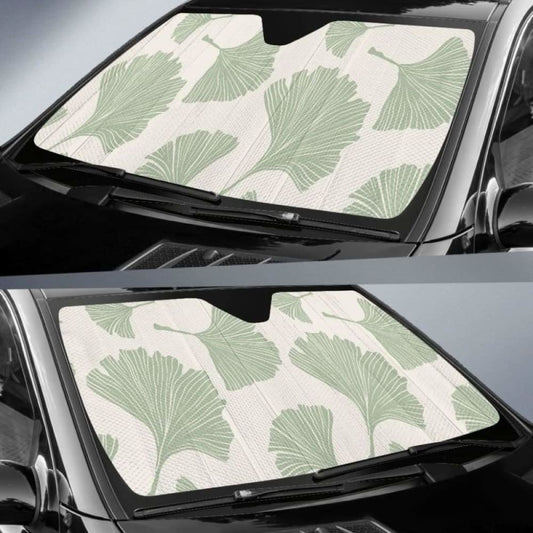 Ginkgo Leaves Pattern Car Auto Sun Shades 182102 - YourCarButBetter