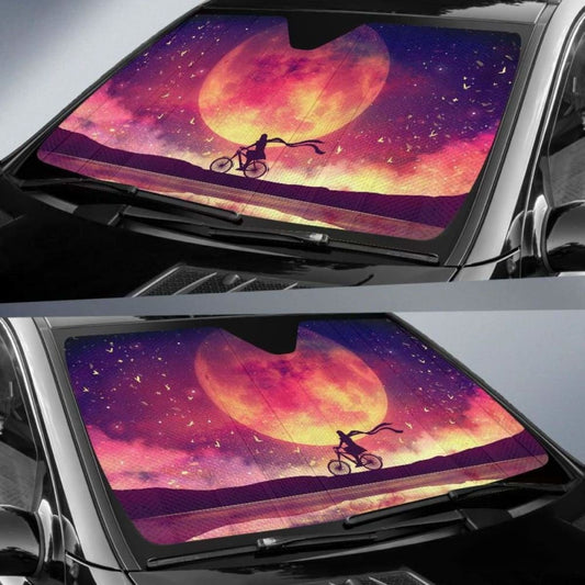 Girly Dream Moon Scenic Surreal Bicycle Car Sun Shade 172609 - YourCarButBetter