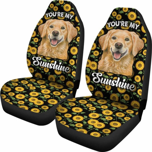 Golden Dog You’re My Sunshine Sunflower Car Seat Covers 211102