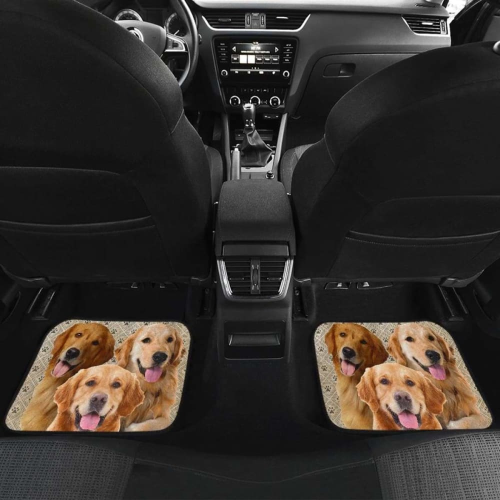 Golden Retriever Car Floor Mats For Golden Dog Lover 115106