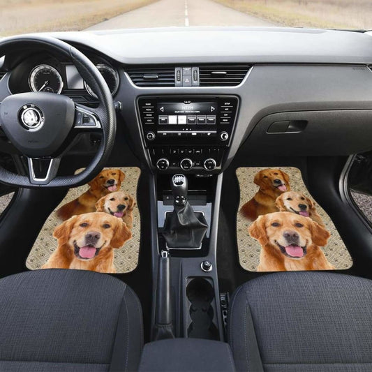 Golden Retriever Car Floor Mats For Golden Dog Lover 115106