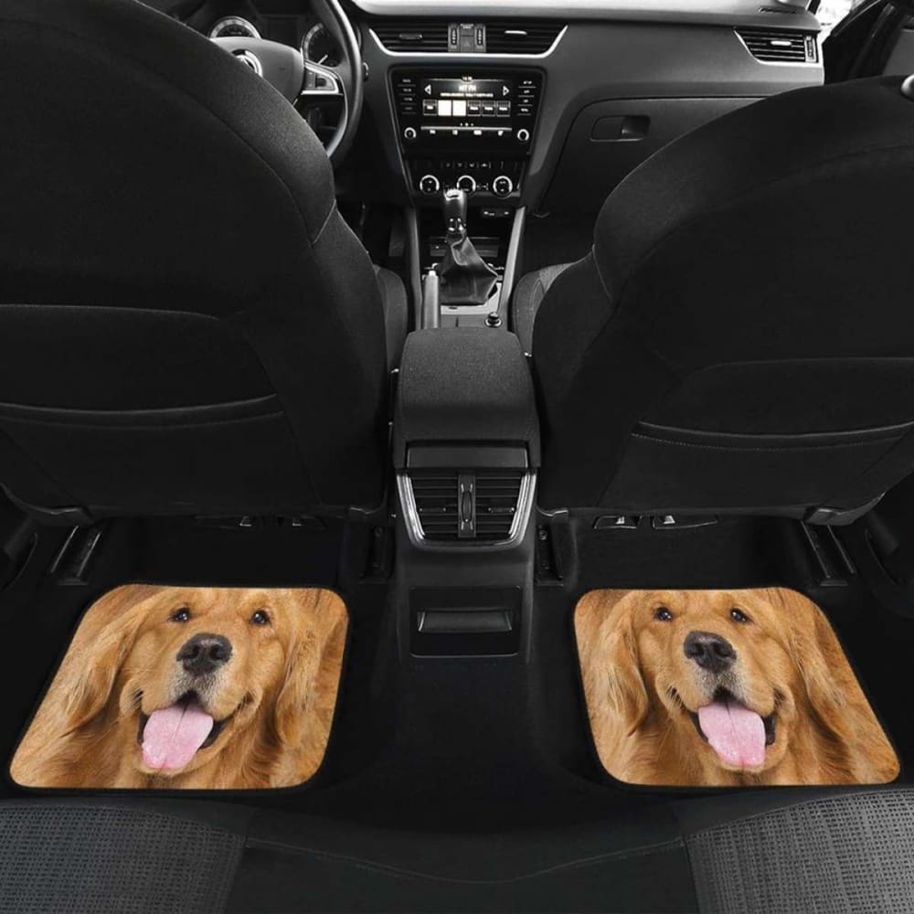 Golden Retriever Car Floor Mats Funny Dog Face 115106