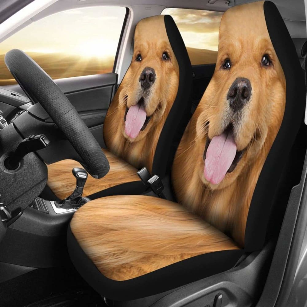 Golden Retriever Car Seat Covers Funny Dog Face 115106