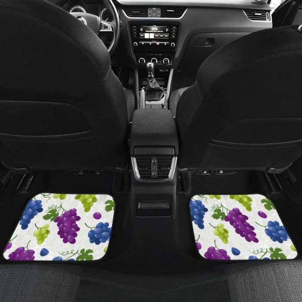 Grape Pattern Front And Back Car Mats 174914 - YourCarButBetter