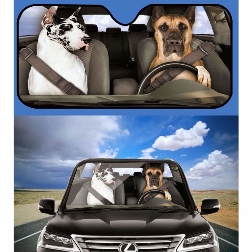 Great Dane Dogs 1 - Auto Sun Shade 172609 - YourCarButBetter