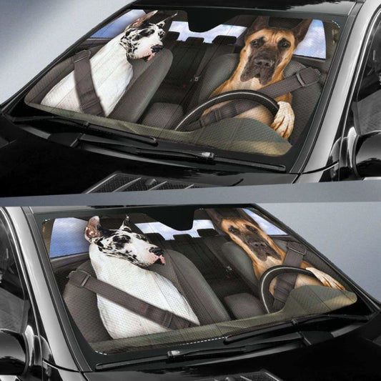 Great Dane Dogs 1 - Auto Sun Shade 172609 - YourCarButBetter