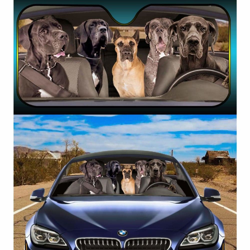 Great Dane Dogs 5 - Auto Sun Shade 172609 - YourCarButBetter