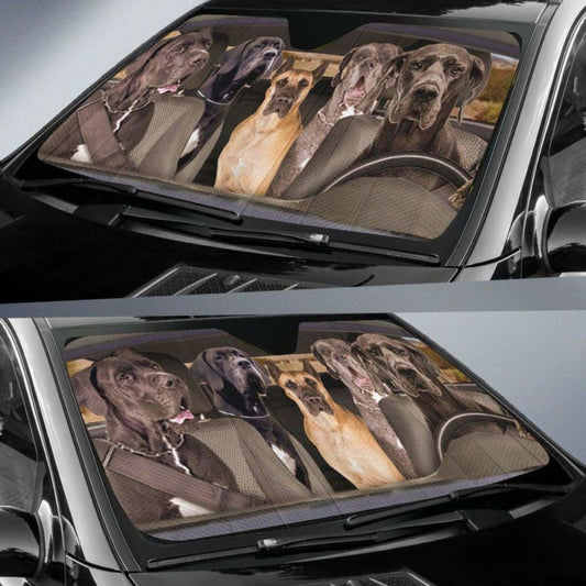 Great Dane Dogs 5 - Auto Sun Shade 172609 - YourCarButBetter