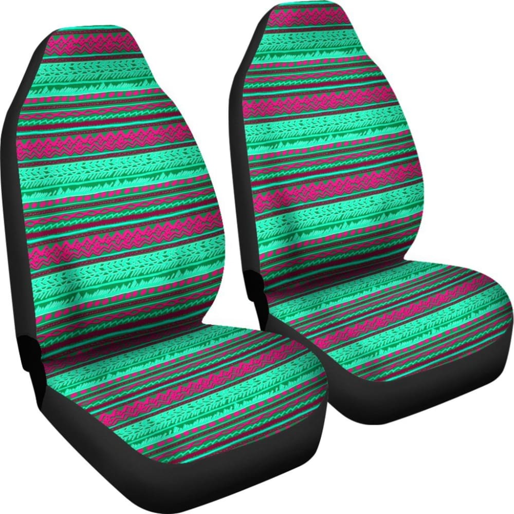 Green And Pink Aztec Car Seat Covers 174510 - YourCarButBetter