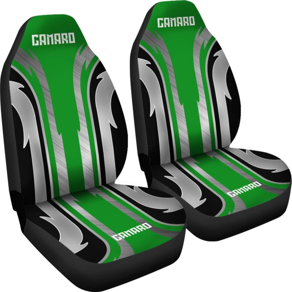 Green Black Camaro White Letter Car Accessories Car Seat Covers 210603 - YourCarButBetter