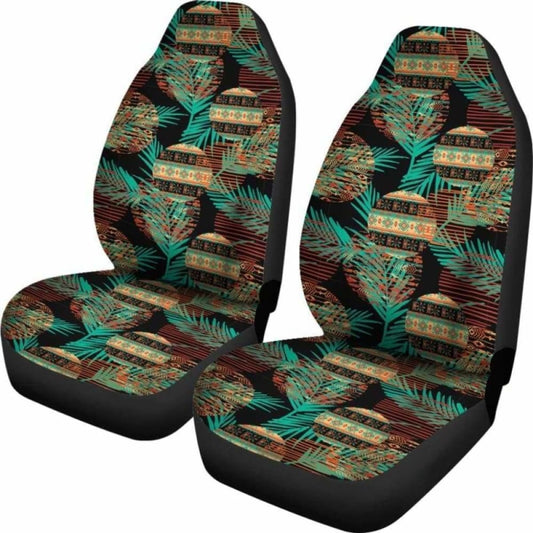 Green Leaf Tribal Car Seat Covers 174510 - YourCarButBetter